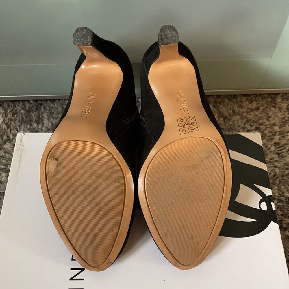 Black Suede Booties - Picture 4 of 9